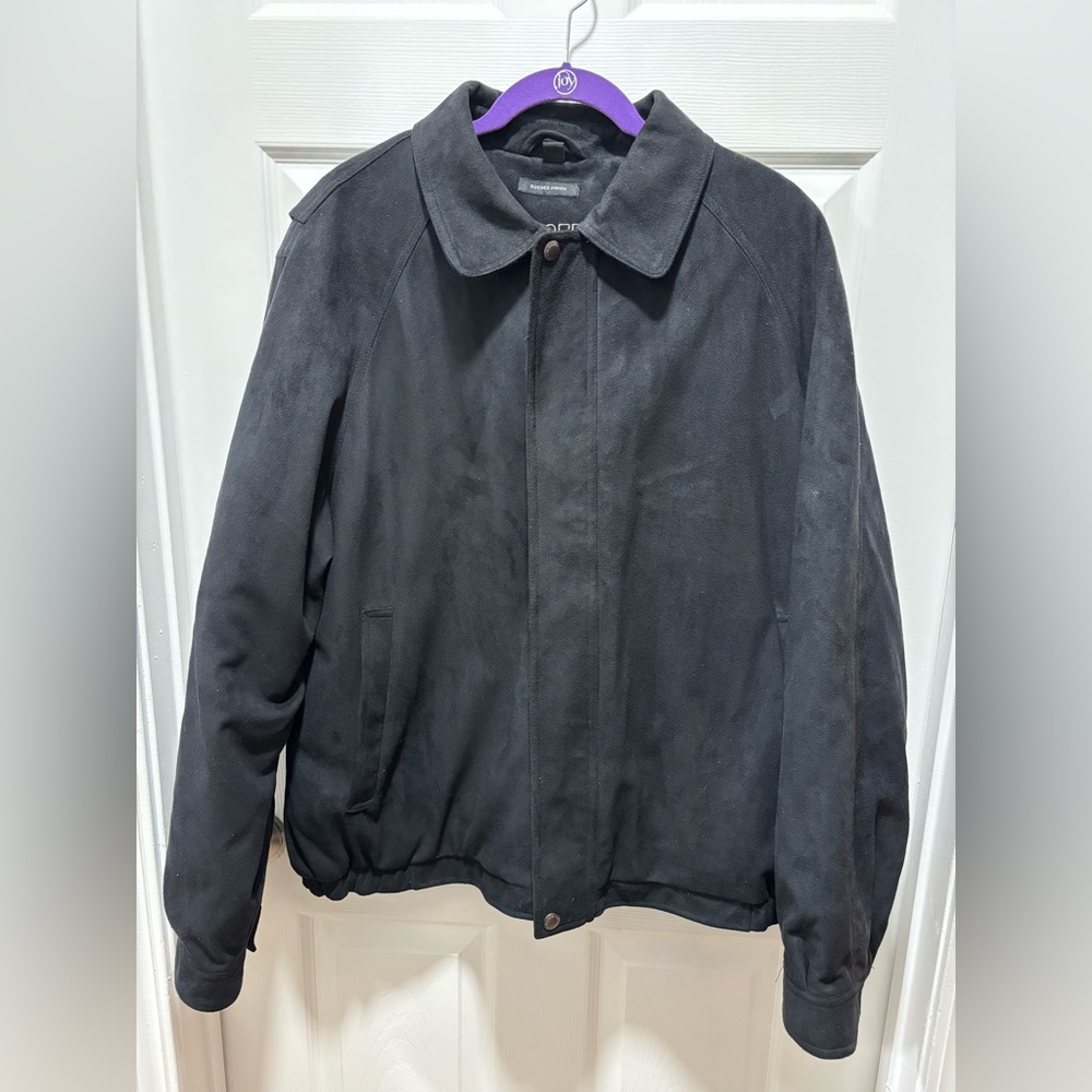 Men’s Black Claiborne Sueded Finish Jacket Size XL
